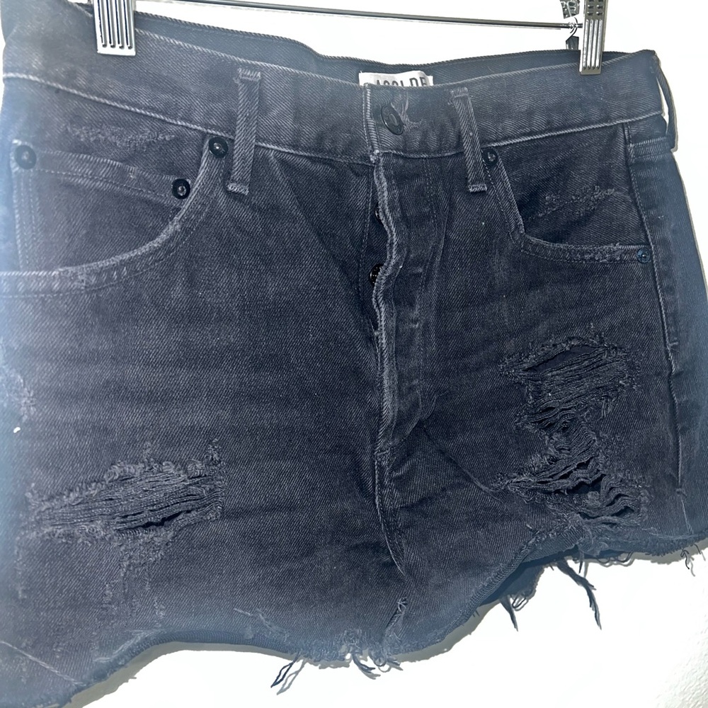 Agolde Charcoal Denim Shorts